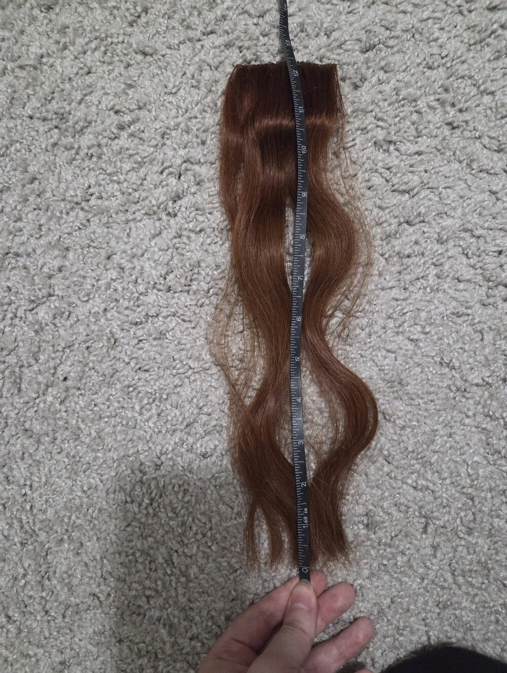 Scalp Hair Fill Ins Dyed Auburn Brown - Picture 7 of 8